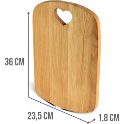 Дошка обробна Brizoll Heart бук 23.5x36х1.8 см (D015) - мініатюра 2