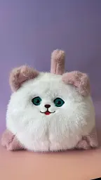 Інтерактивна м'яка іграшка AiDA Smart Blinking Cat біло-рожева - мініатюра 3