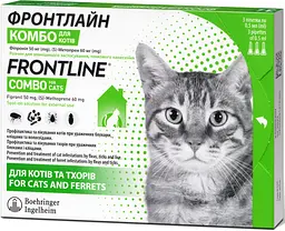 Краплі Boehringer Ingelheim Frontline Combo від бліх і кліщів для котів та тхорів 0.5 мл 1 піпетка (159916-1) - мініатюра 2