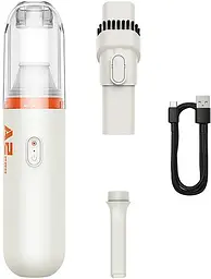 Автомобільний пилосос Baseus A2 Pro Car Vacuum Cleaner бездротовий білий - мініатюра 3