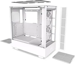 Корпус NZXT H5 Elite Tempered Glass White (CC-H51EW-01) Без БП Б/в - мініатюра 3
