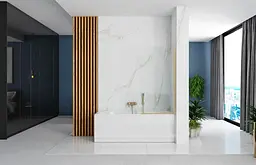 Шторка для ванни Rea Elegant 70 brushed gold нерухома REA-W6600, Універсальна, прозорий, золотий - мініатюра 3