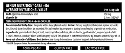 Амінокислота Genius Nutrition GABA + B6 90 капсул - мініатюра 2