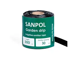 Крапельна стрічка SANPOL 300м 16мм 1,38л/г 8mil 30см GARDEN DRIP