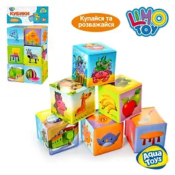 Набор кубиков для купания LimoToy 6 шт. M0257U/R