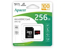 Карта пам'яті Apacer microSDHC Class 10 UHS-I V10 + SD adapter 256 GB (AP256GMCSX10UB-R) - мініатюра 3