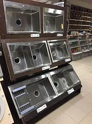 Мийка кухонна Kraft Handmade HS6045 + кошик 600х450х230х3 мм Нержавіюча сталь 30412 - мініатюра 7