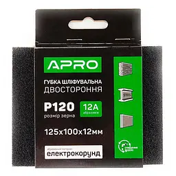Губка шліфувальна Apro 125 x 100 x 12мм x P120