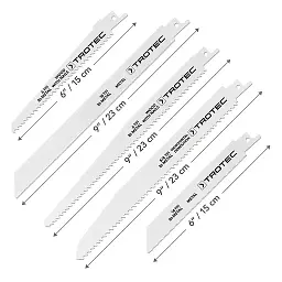Набір пиляльних полотен для пили шабельної Trotec Wood/Metal Set 12 шт. (DAS302824) - мініатюра 4