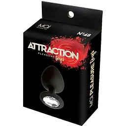 Анальна пробка з кристалом Mai Attraction Toys №47 Black - мініатюра 3