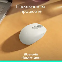 Миша Logitech M196 Bluetooth Off White (L910-007460) (7031696) - мініатюра 6