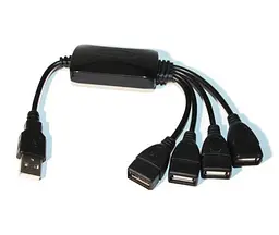Хаб USB Lapara LA-UH803-A, чорний, USB 2.0 - 4xUSB 2.0