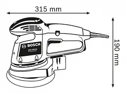 Шліфмашина ексцентрикова Professional GEX 34-151 340Вт Bosch teh0025438 - мініатюра 5