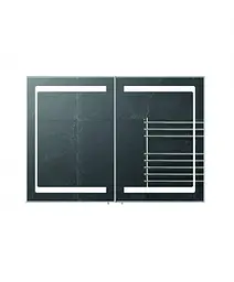Дзеркальна шафа Мойдодир Oskar ЗШ-100 LEDx2, Білий