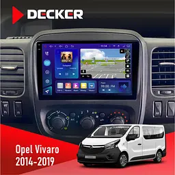 Штатна магнітола Opel Vivaro 2014-2019 Decker D9-009 4x64, DSP, 4G, 2k Decker (НФ-00008356)
