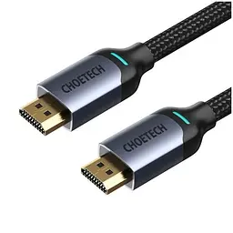 Кабель мультимедійний HDMI M to HDMI M 2.0m V2.1 8K60Hz HDR10 HLG Choetech (XHH01-BK)