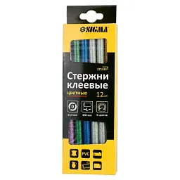 Клейові стержні Sigma 11.2x200мм 12шт 0.24кг (кольорові) (2713151) - мініатюра 2