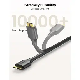 Дата кабель USB 3.0 AM to Micro B 1.0m US130 black Ugreen (10841) - мініатюра 3