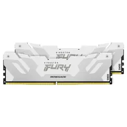 Модуль пам'яті для комп'ютера DDR5 32GB (2x16GB) 8000 MHz Renegade White Kingston Fury (ex.HyperX) (KF580C38RWK2-32) - мініатюра 2