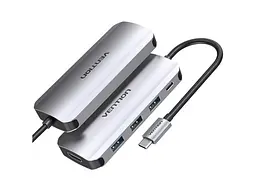 Мультипортовий адаптер Vention 5-in-1 USB-C to HDMI/USB3.0x3/PD (THFHB)
