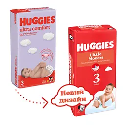 Підгузки Huggies Little Movers 3 (4-9 кг) Jumbo 56 шт (5029053567570) - мініатюра 4