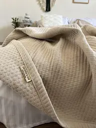 Покривало Zeintex Oslo бавовняне стьобане бежеве 230х300 см - мініатюра 8