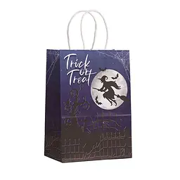 Паперовий пакет Halloween  21х15х8 см. Фіолетовий 433-6