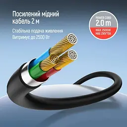 Мережевий фільтр , 2 розетки, 2 м, Dark Blue ColorWay teh0028206 - мініатюра 6