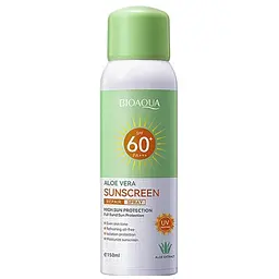 Сонцезахисний спрей BIOAQUA з алое віра SPF60+ PA+++ UVA/UVB 150 мл