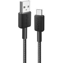 Дата кабель USB 2.0 AM to USB-C 1.8m nylon 322 black Anker (A81H6G11)