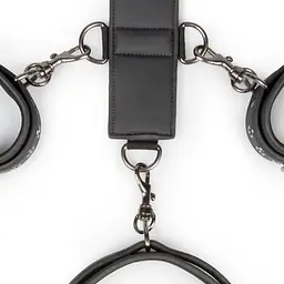 BDSM набір EasyToys Neck and Wrist Restraint (чорний) - мініатюра 5