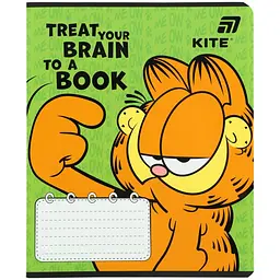 Зошит  Kite Garfield в лінійку 18 аркушів зелений 