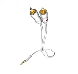 Интерфейсный кабель Mini Jack—2хRCA Inakustik Star white 0,75m - мініатюра 1