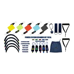 Набір трубчастих еспандерів Total Expander Set 5 шт. Power system 4.5-20.4 кг fit0011930