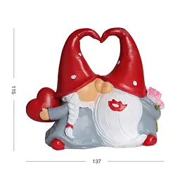 Декоративна статуетка MBM My Home Гноми з серцем (DH-ST-18 COLOR) - мініатюра 2