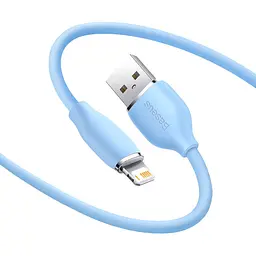 Кабель Baseus Jelly Liquid Silica Gel Fast Charging Cable USB to Lightning 2.4A 2m CAGD000103 Blue - мініатюра 2