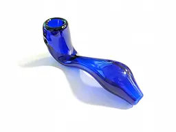 Скляна люлька N70 Graver Dark Blue 95 мм (GP0007) - мініатюра 2
