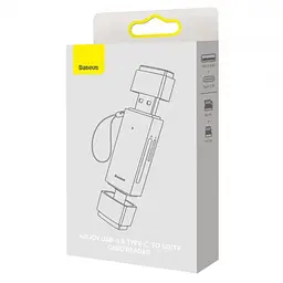 Картрідер Baseus Lite Series USB-A & Type-C to SD and TF Card Reader сірий - мініатюра 5