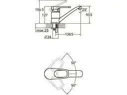 Смеситель для кухонной мойки Aquatica MJ-2B129C - миниатюра 5