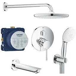 Душова система прихованого монтажу Grohe Essence із Tempesta 250 з виливом хром UA26417SC1, Хром