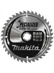Диск пиляльний по дереву 165х20 мм 40T Makita Makblade Plus qulet cutting B-09472