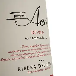 Вино Abadia de Acon Roble Tempranillio, червоне, сухе, 14,5%, 0,75 л - мініатюра 3