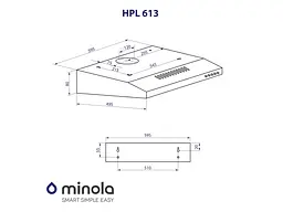 Витяжка Minola HPL 613 BR - мініатюра 4