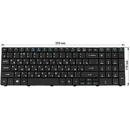 Клавіатура для ноутбука ACER (AS: 5236 5336 5410 5538 5553 EM: E440 E640 E730 G640) rus чорний - мініатюра 2