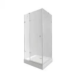 Набір Qtap душова кабіна Capricorn CRM1011SC6 Clear+піддон Tern 301112 із сифоном