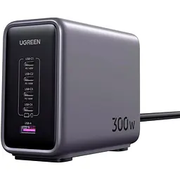 Зарядний пристрій Ugreen 5xUSB 300W Nexode (5хUSB-C) CD333 (90903B) - мініатюра 1