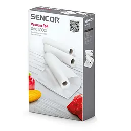 Плівка для вакуумування Sencor SVX 300CL, довжина - 2 м, ширина - 20 см, 3 рулони