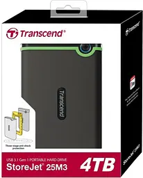 Зовнішній жорсткий диск Transcend StoreJet 25M3 4 TB (TS4TSJ25M3S) - мініатюра 4