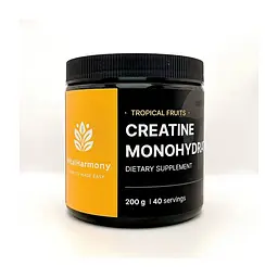 Креатин Creatine Monohydrate, 200 г Тропічні фрукти VitalHarmony fit0026153
