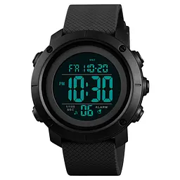 Наручний годинник чоловічий Skmei 1426 Black - Black ABS, 1426BKBK (12289) - мініатюра 3